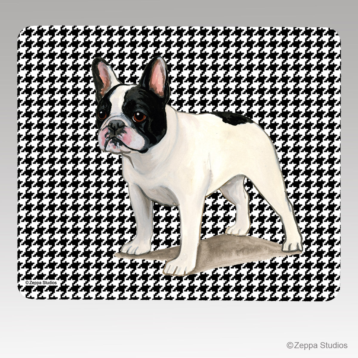 French Bulldog Houndstooth Mouse Pad