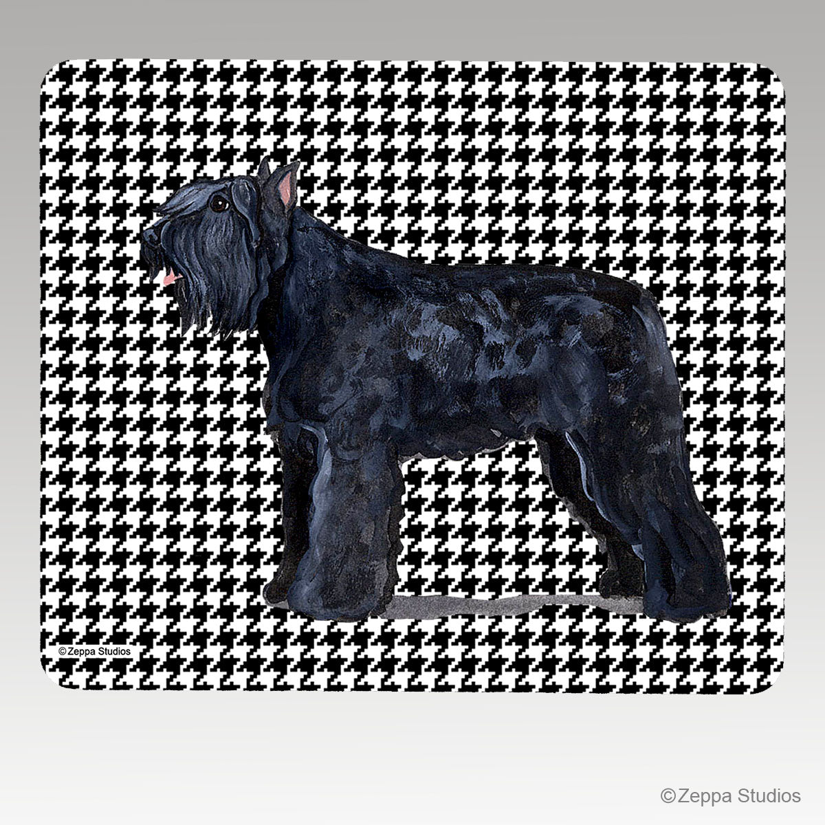 Bouvier Houndstooth Mouse Pad
