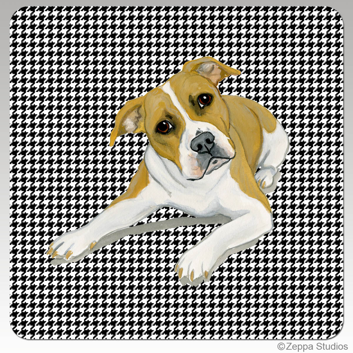 Pit Bull Houndzstooth Coasters