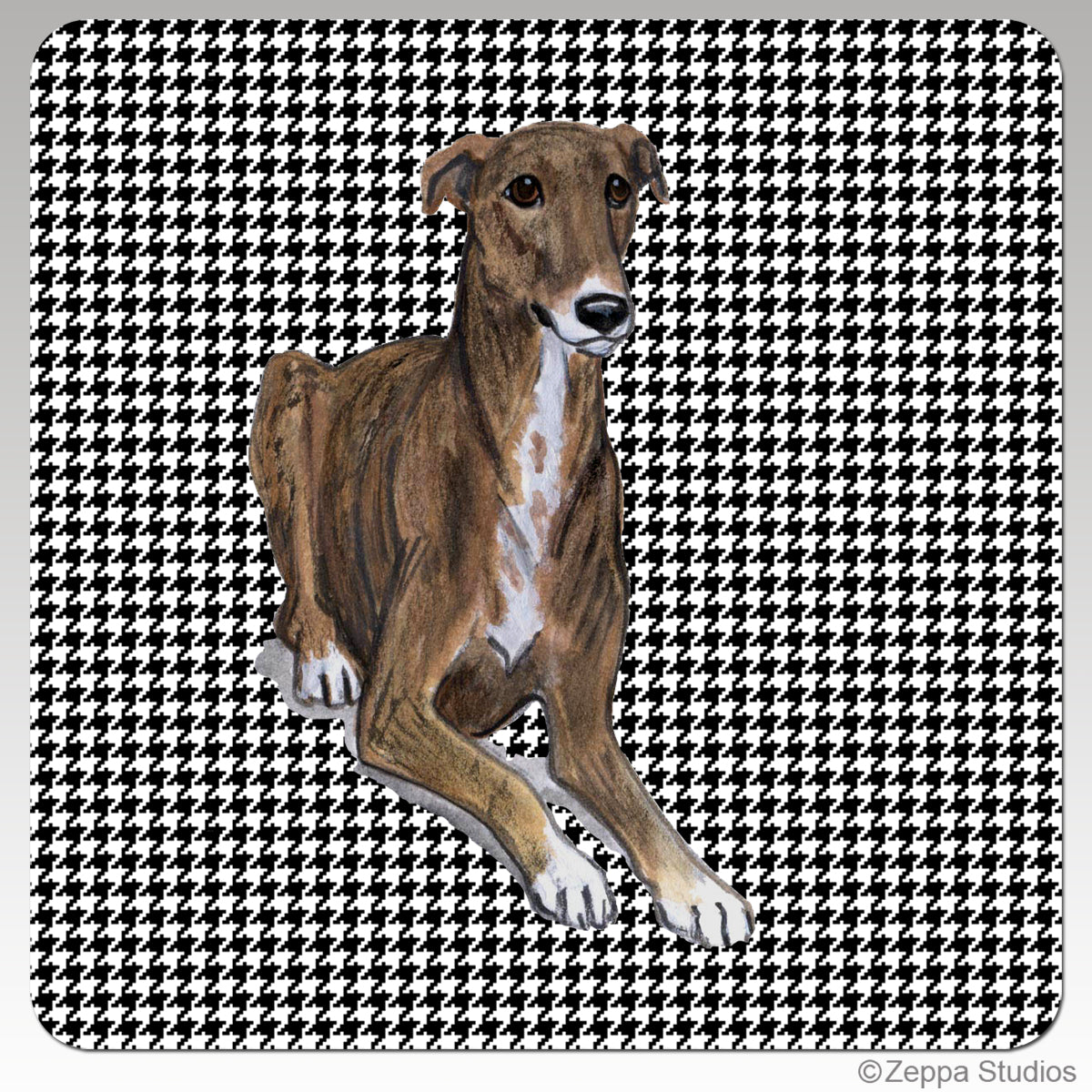 Greyhound Houndzstooth Coasters