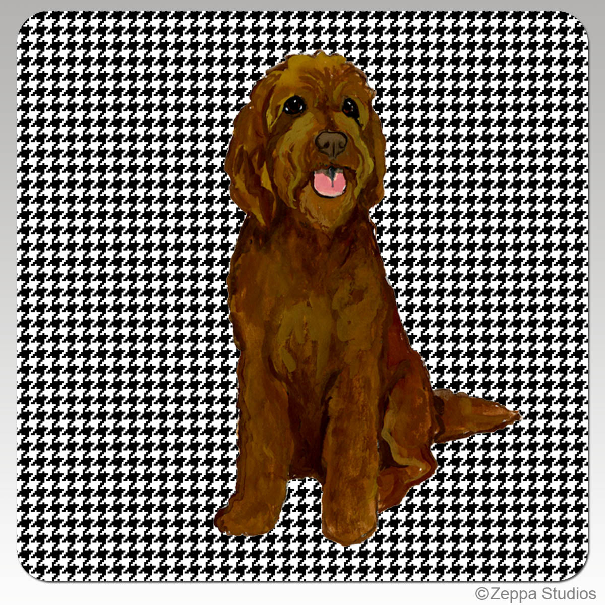 Labradoodle & Golden Doodle Houndzstooth Coasters