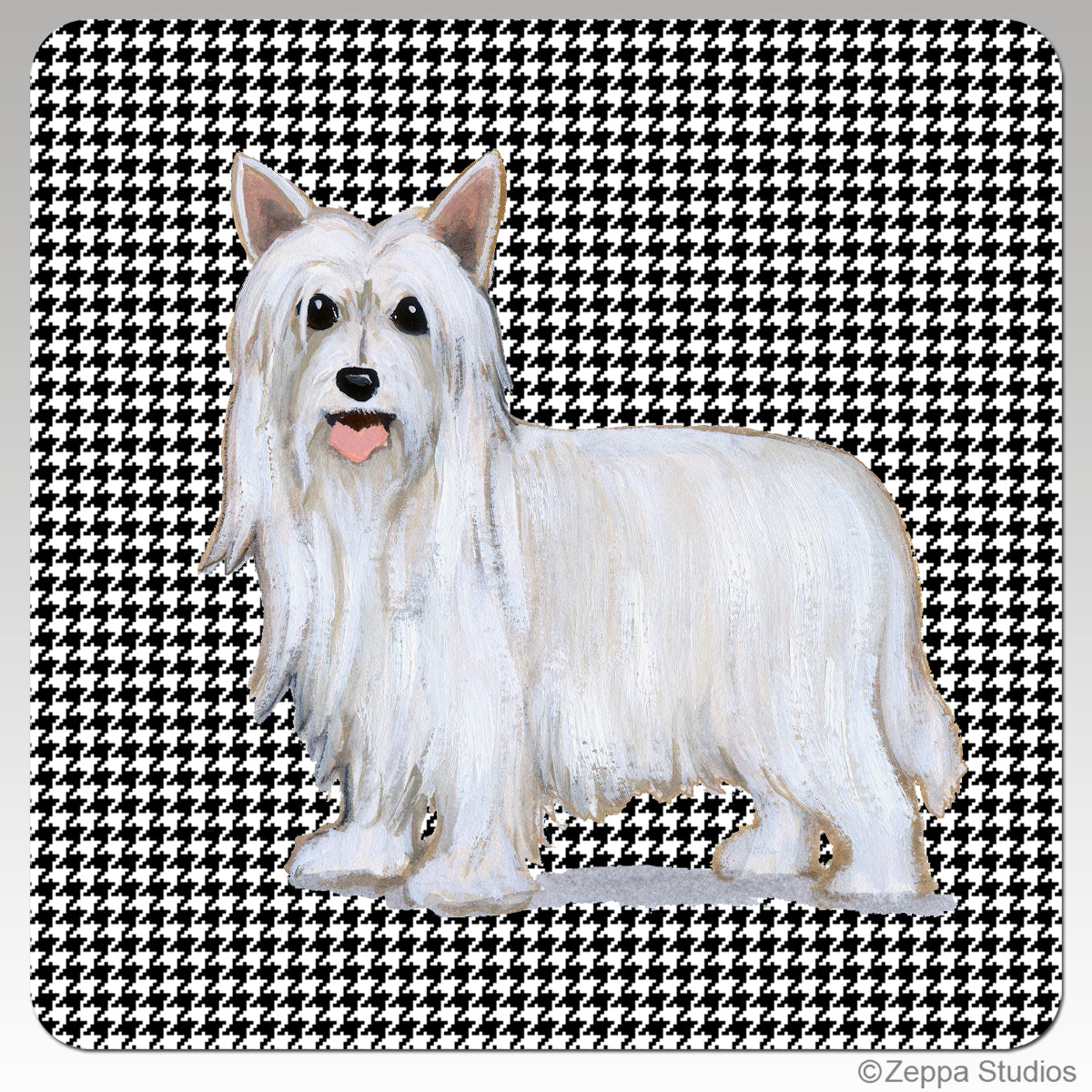Chinese Crested Houndzstooth Coasters
