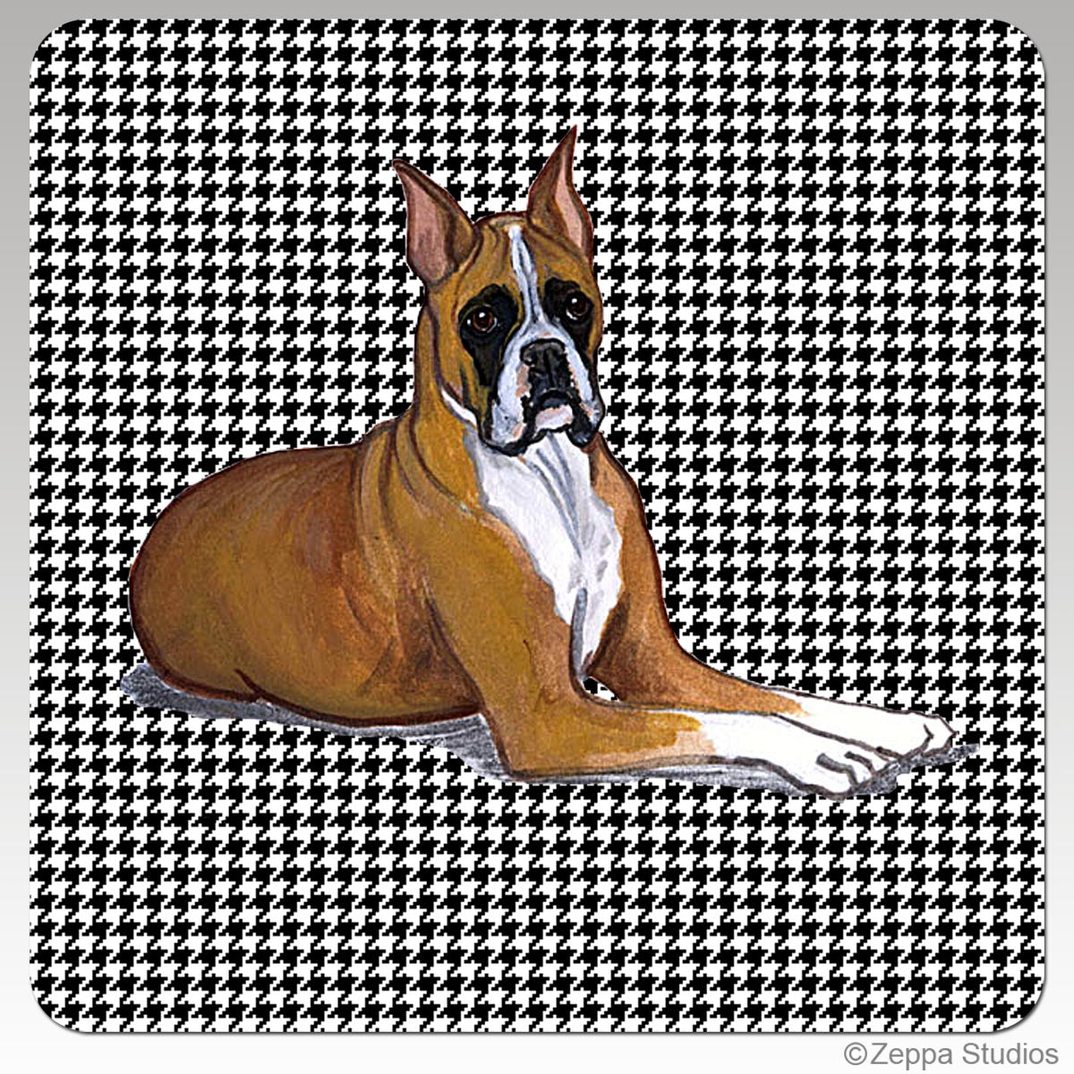 Boxer Houndzstooth Coasters