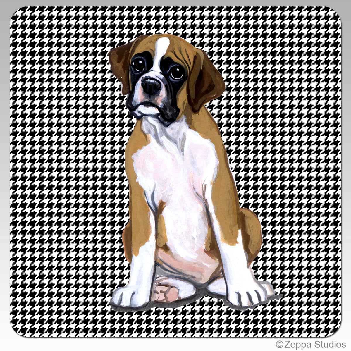Boxer Houndzstooth Coasters