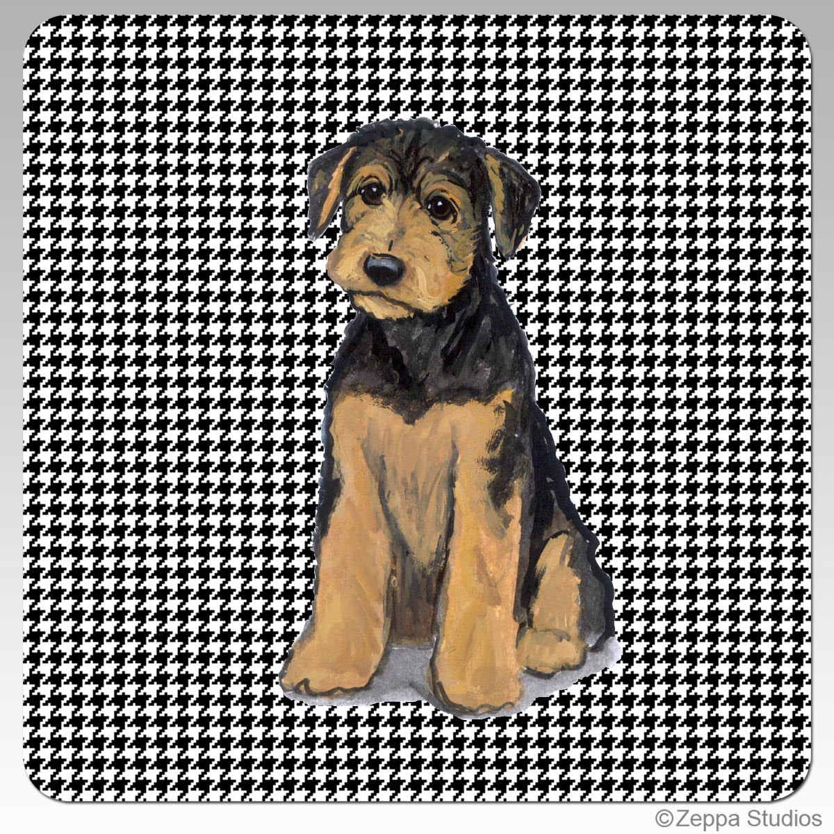 Airedale Houndzstooth Coasters
