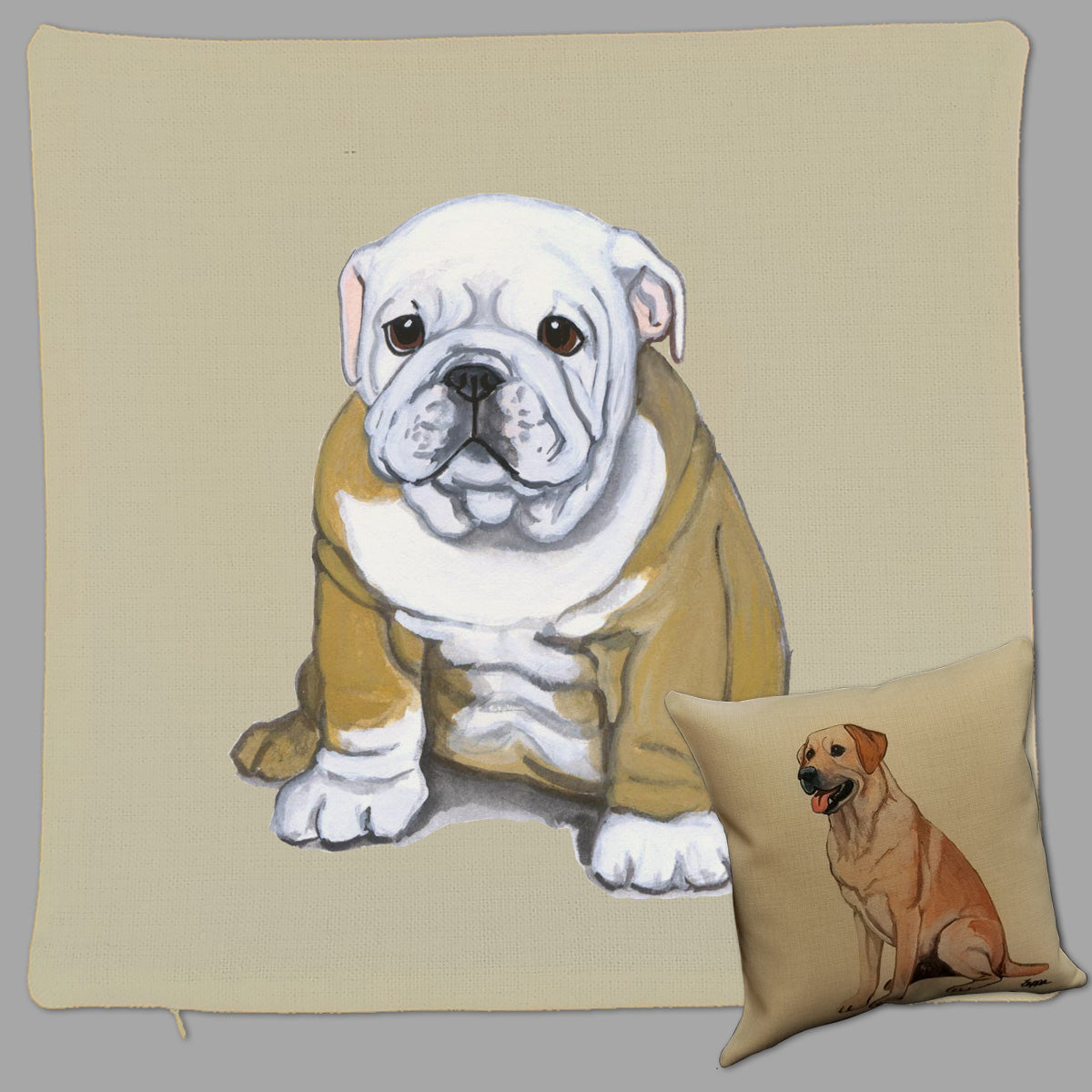 Bulldog Throw Pillow
