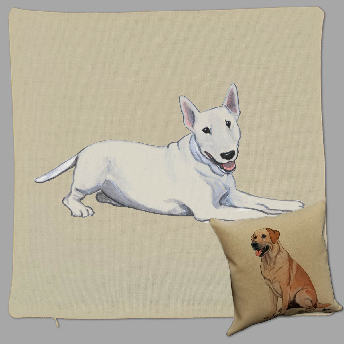 Bull Terrier Throw Pillow