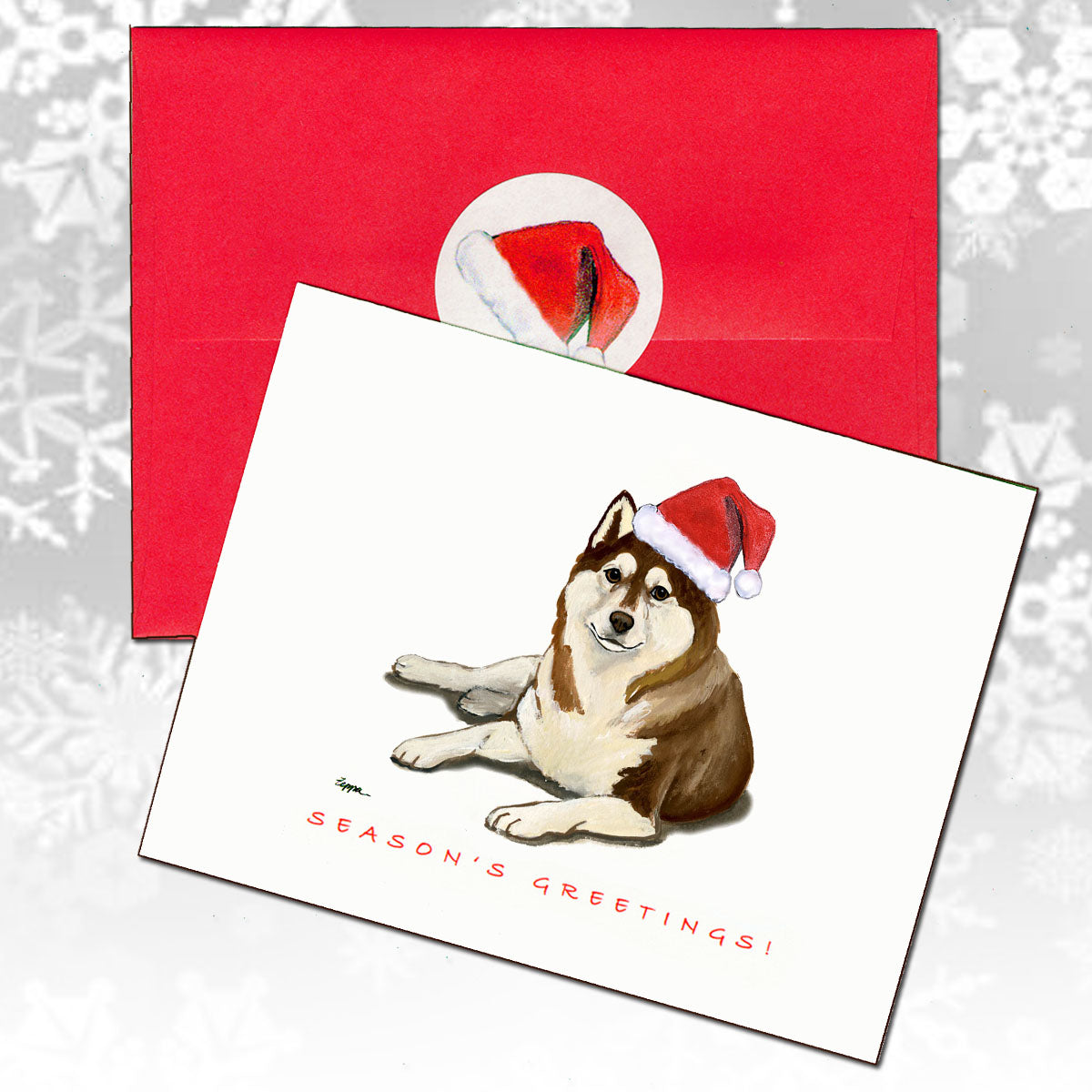 Siberian Husky Christmas Cards