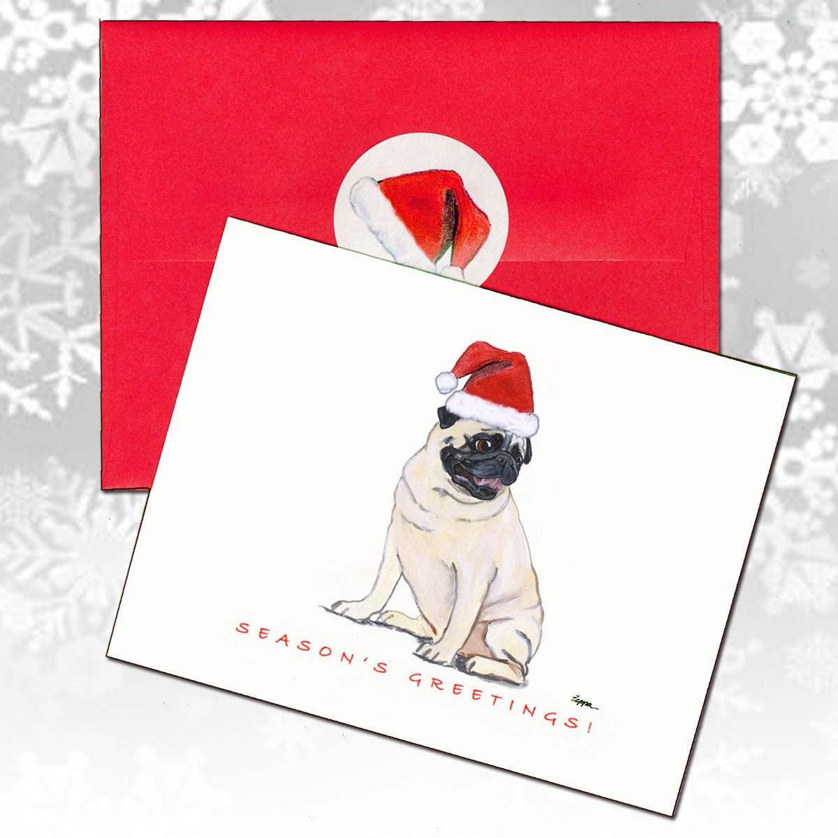 Pug Christmas Cards