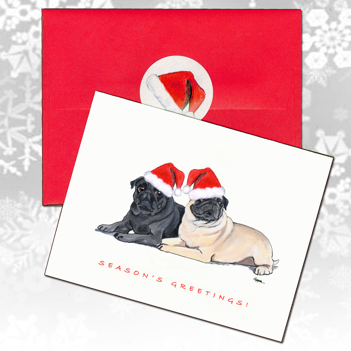 Pug Christmas Cards
