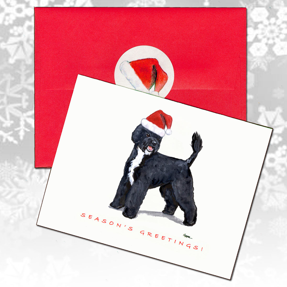 Portuguese Water Dog Christmas Cards