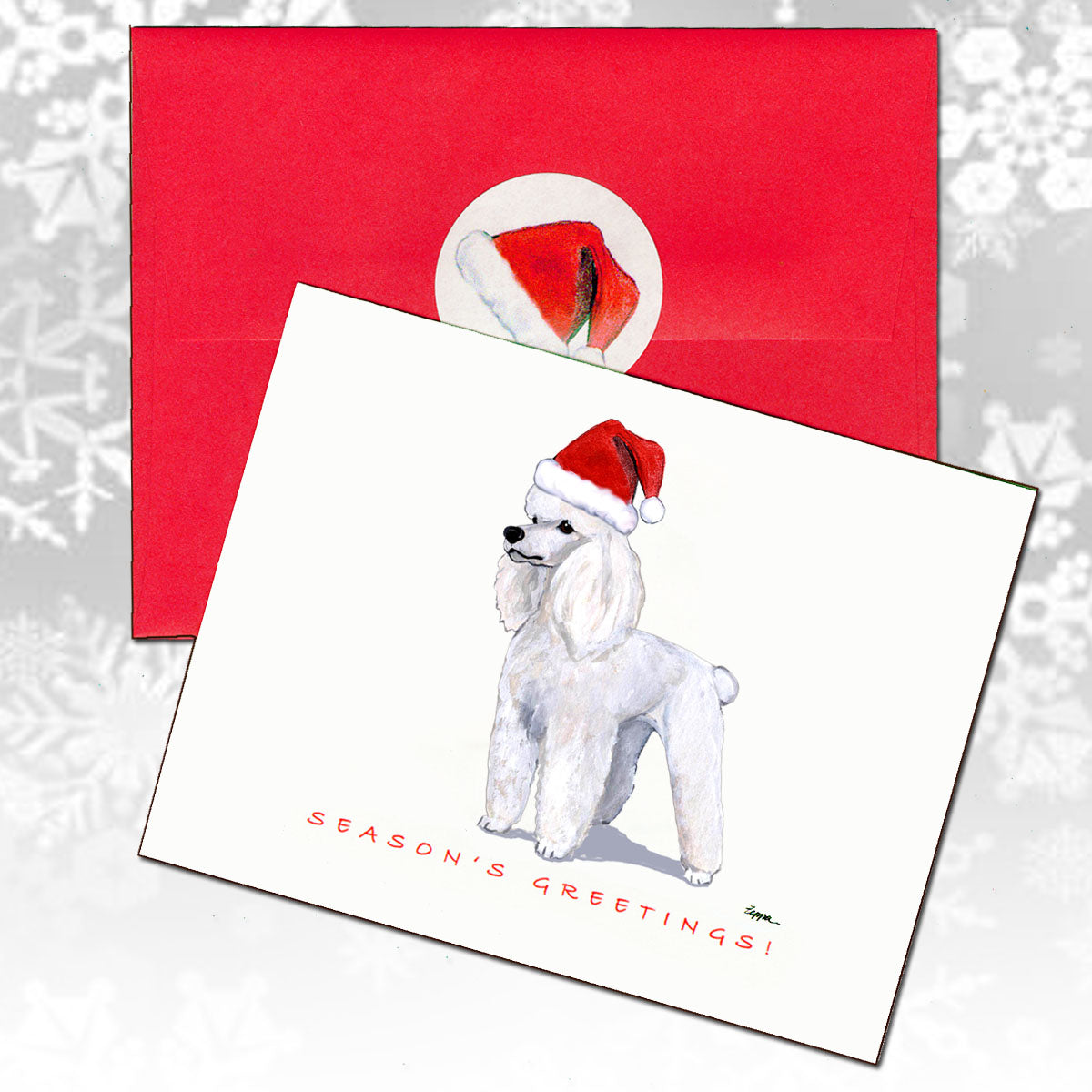 Poodle Christmas Cards