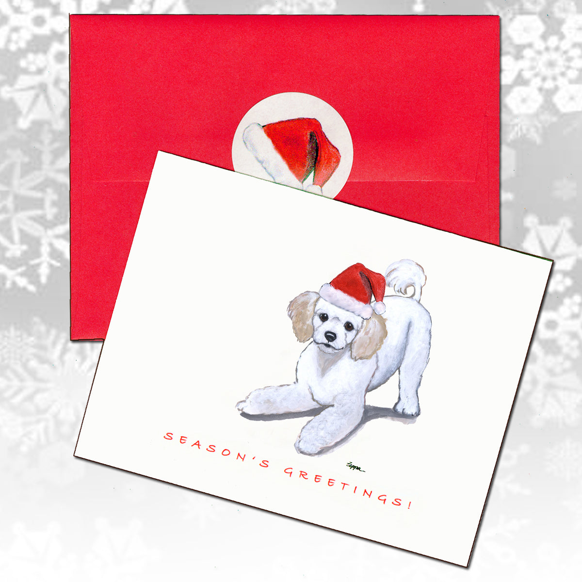 Poodle Christmas Cards