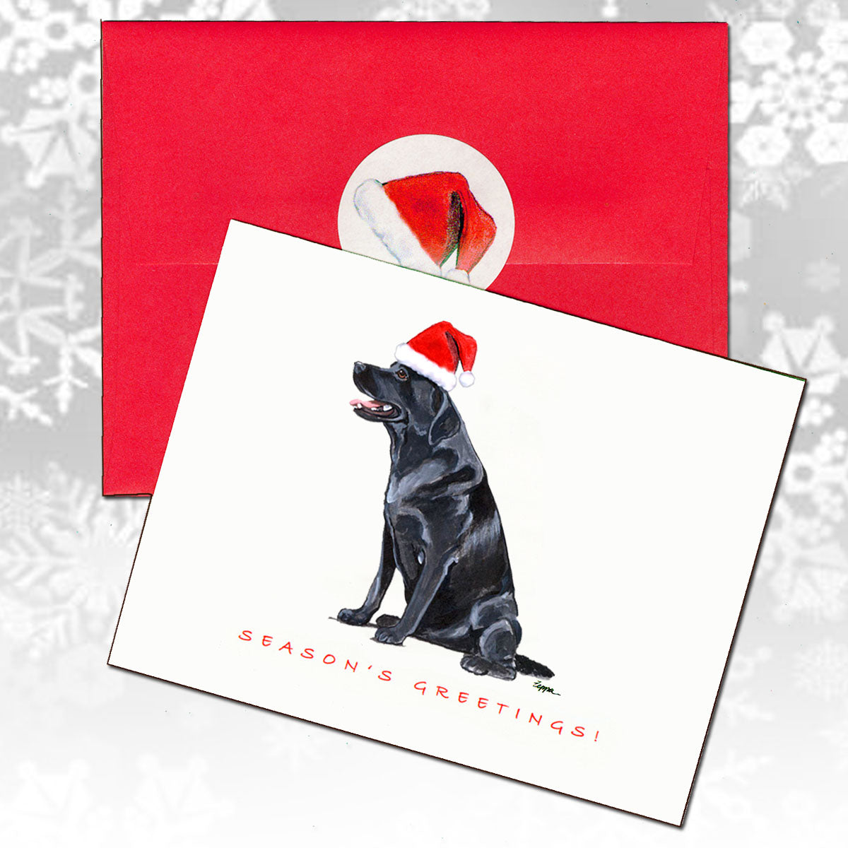 Labrador Retriever, Black Christmas Cards