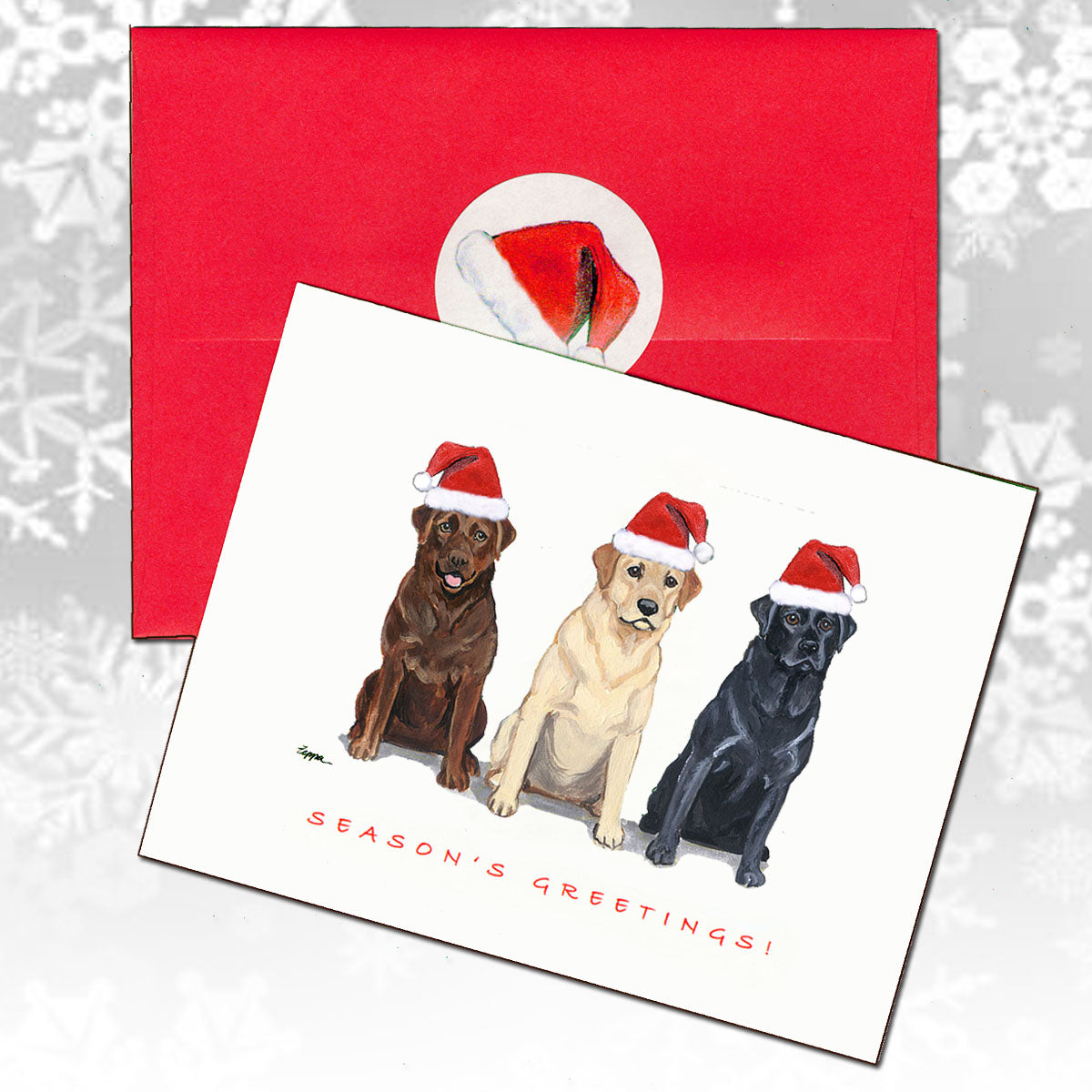 Labrador Retriever Trio Christmas Cards
