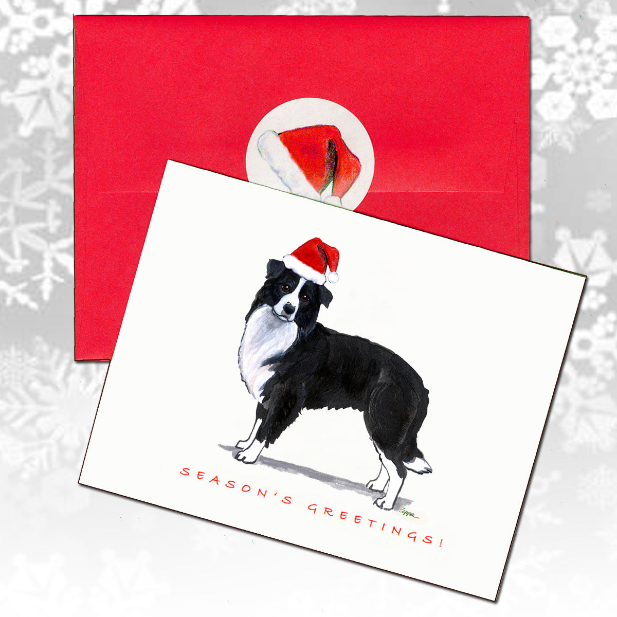 Border Collie Christmas Cards