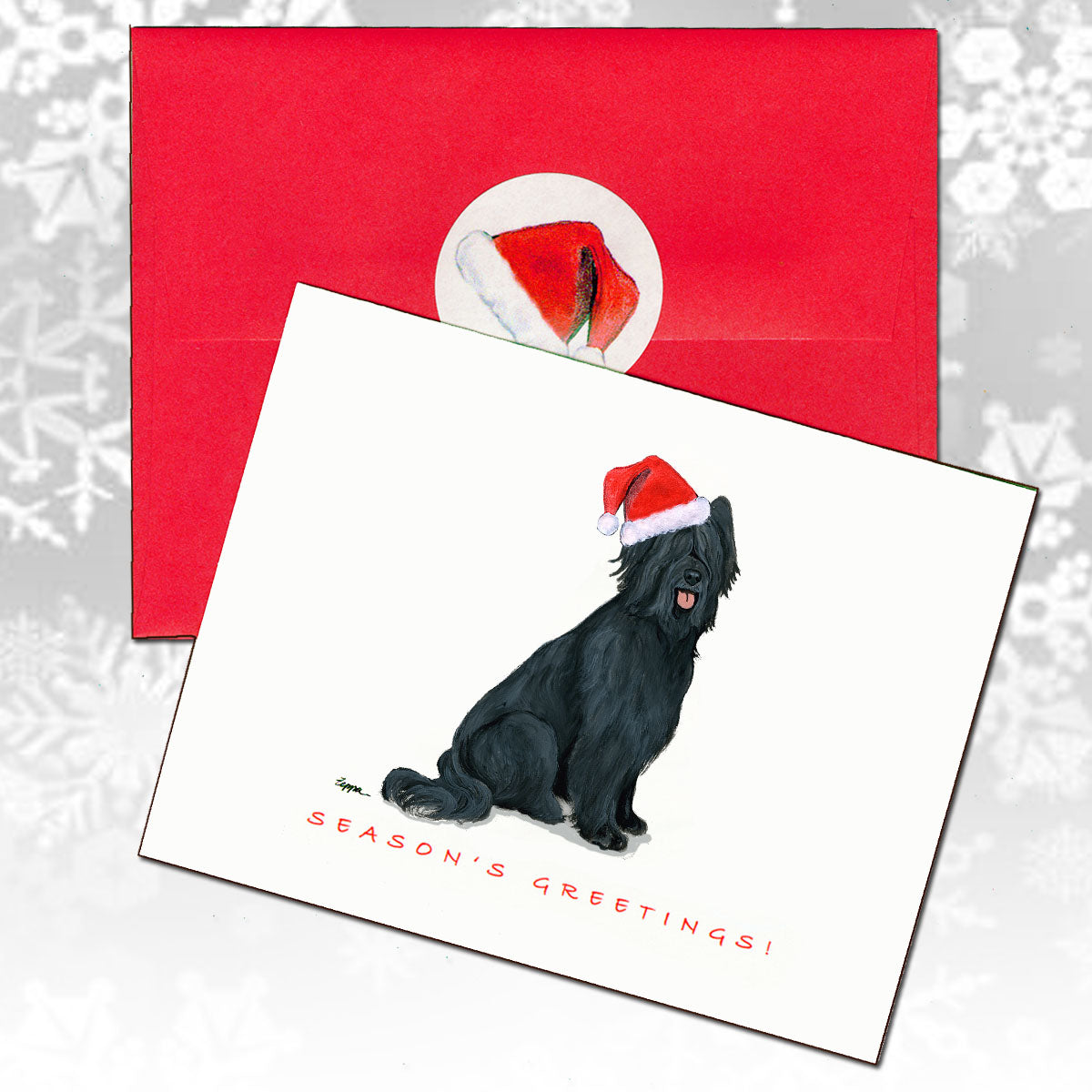 Briard Christmas Cards
