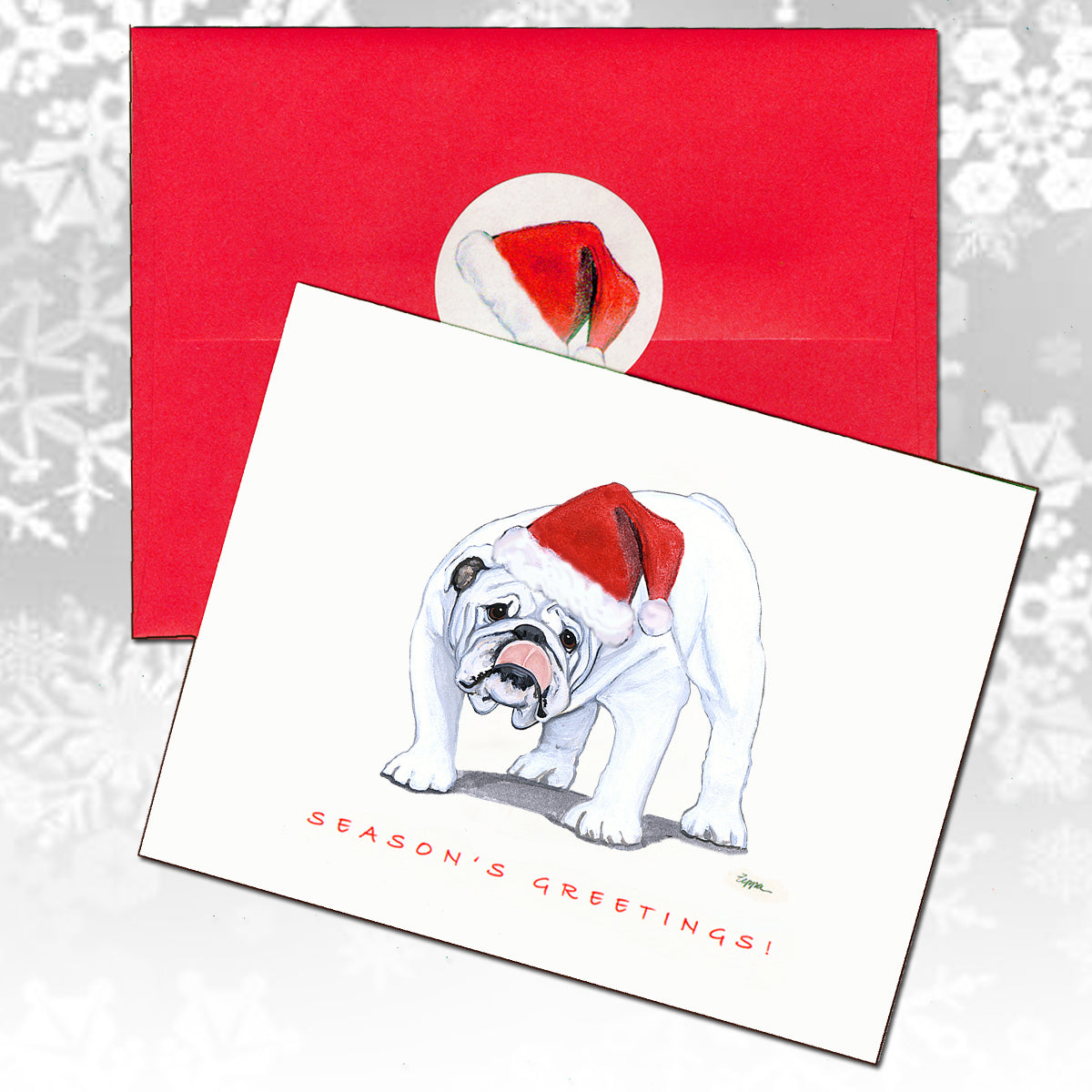 Bulldog Christmas Cards