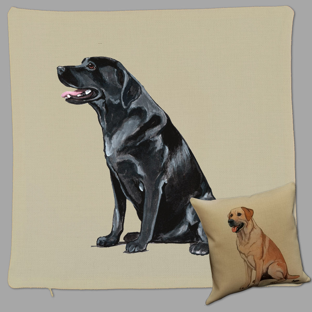Labrador Retriever, Black Throw Pillow