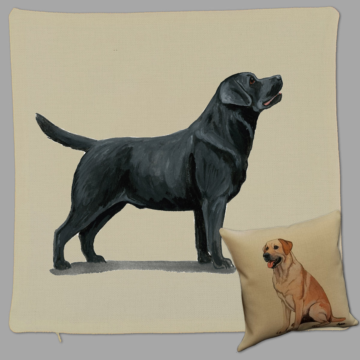 Labrador Retriever, Black Throw Pillow