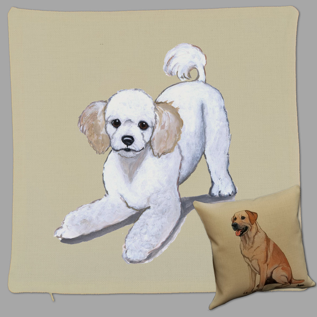 Poodle Throw Pillow