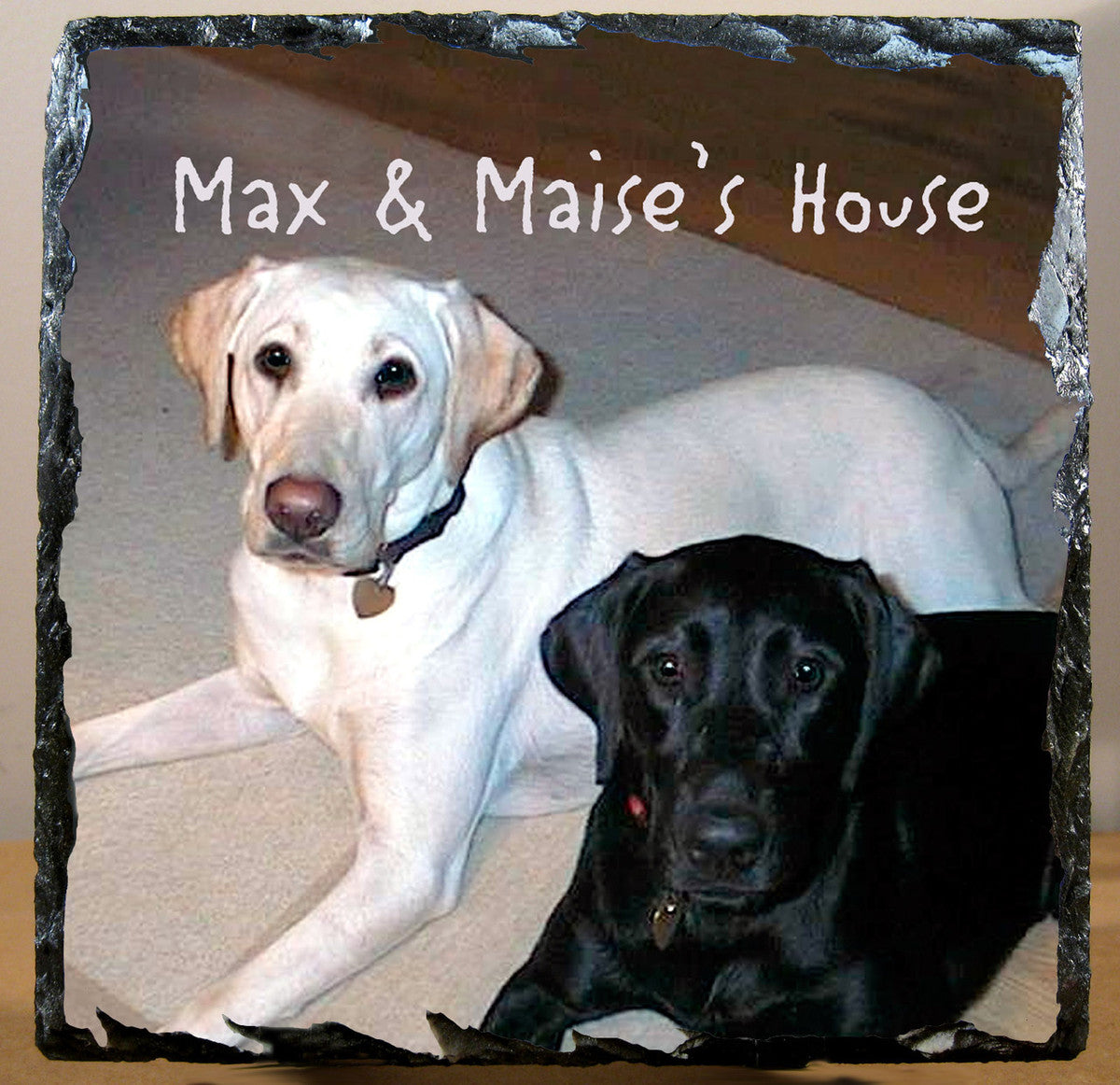 Custom Photo Slate Sign - Max and Maise's House