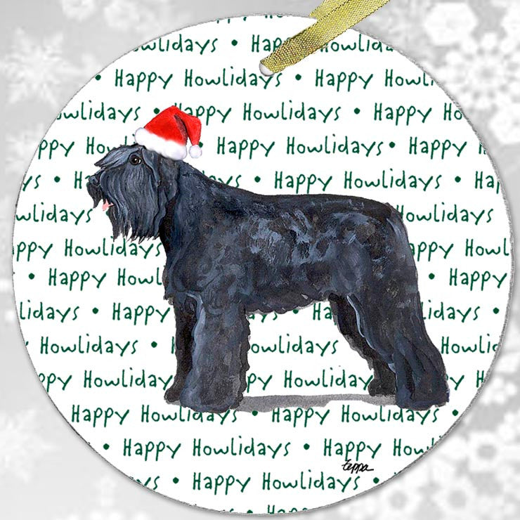 Bouvier Christmas Ornaments - Happy Howlidays