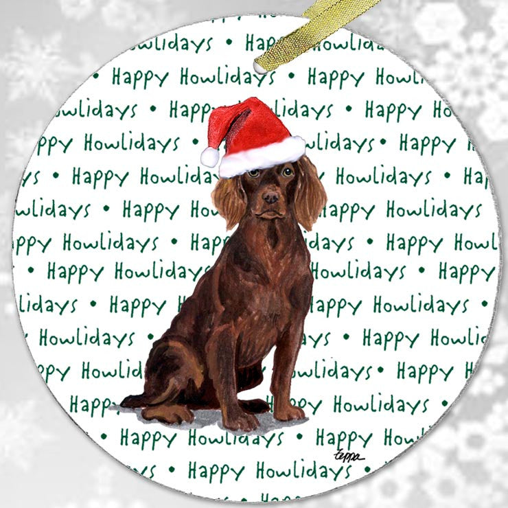 Boykin Spaniel Christmas Ornament - Happy Howlidays