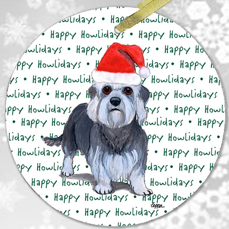 Dandi Dinmont Terrier Christmas Ornament
