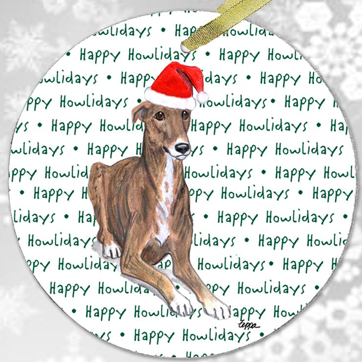 Greyhound Christmas Ornament