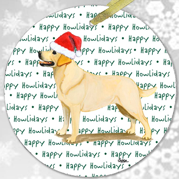 Labrador Retriever, Yellow Christmas Ornaments