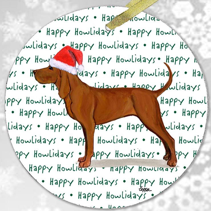 Redbone Coonhound Christmas Ornaments