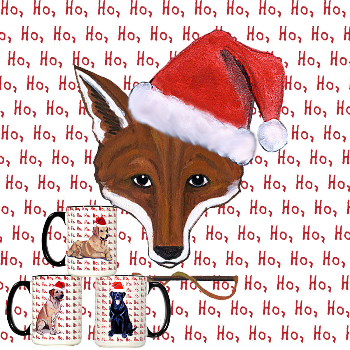 Fox Mask Christmas Mug