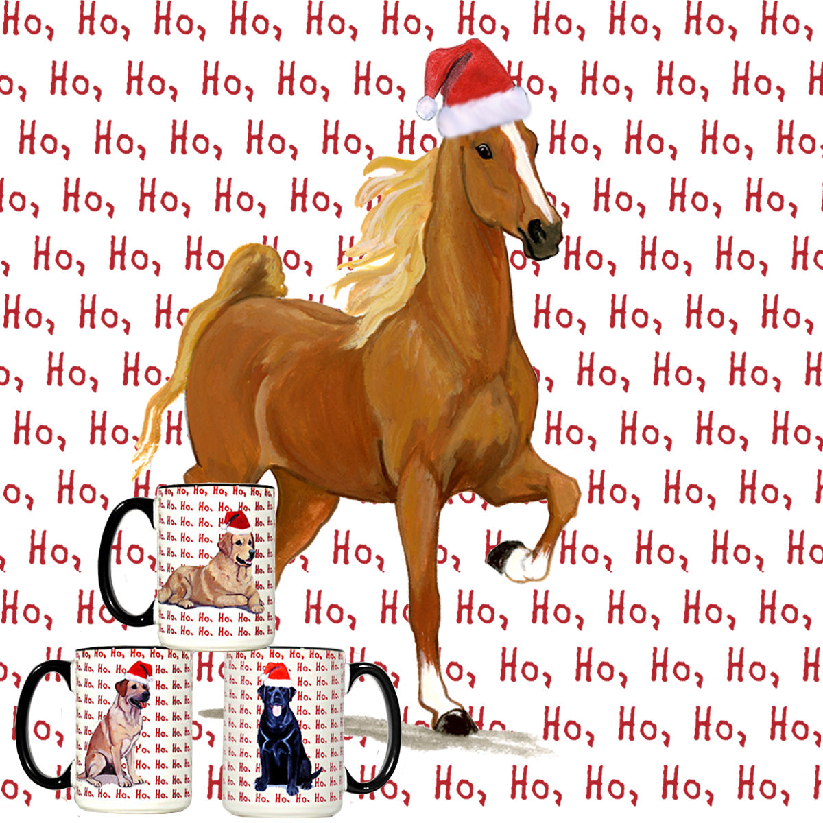 Saddlebred Horse Christmas Mugs