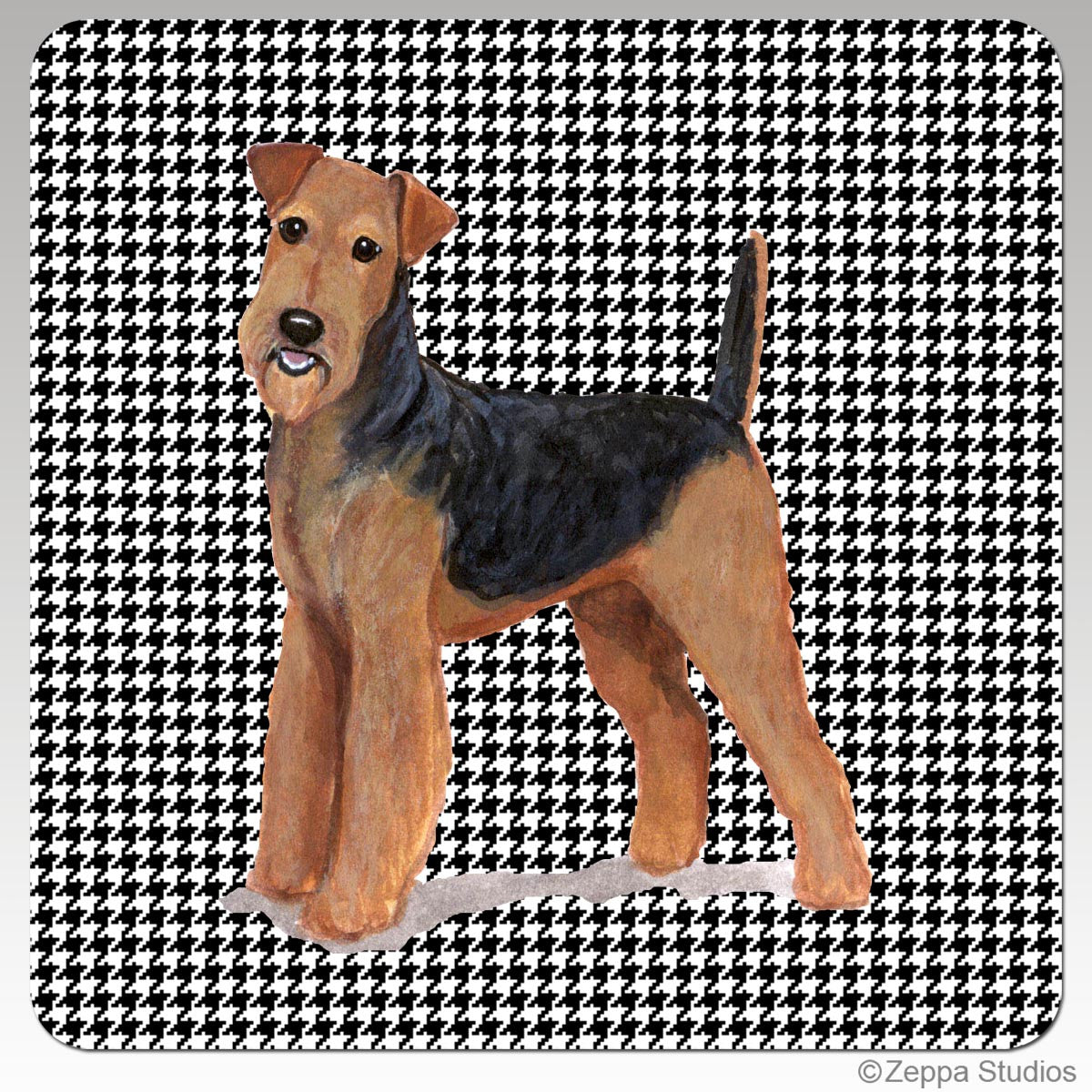 Airedale Houndstooth Coasters