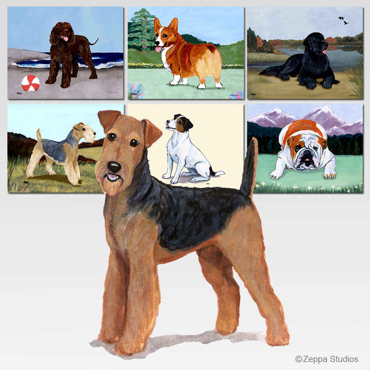 Airedale Scenic Mouse Pad