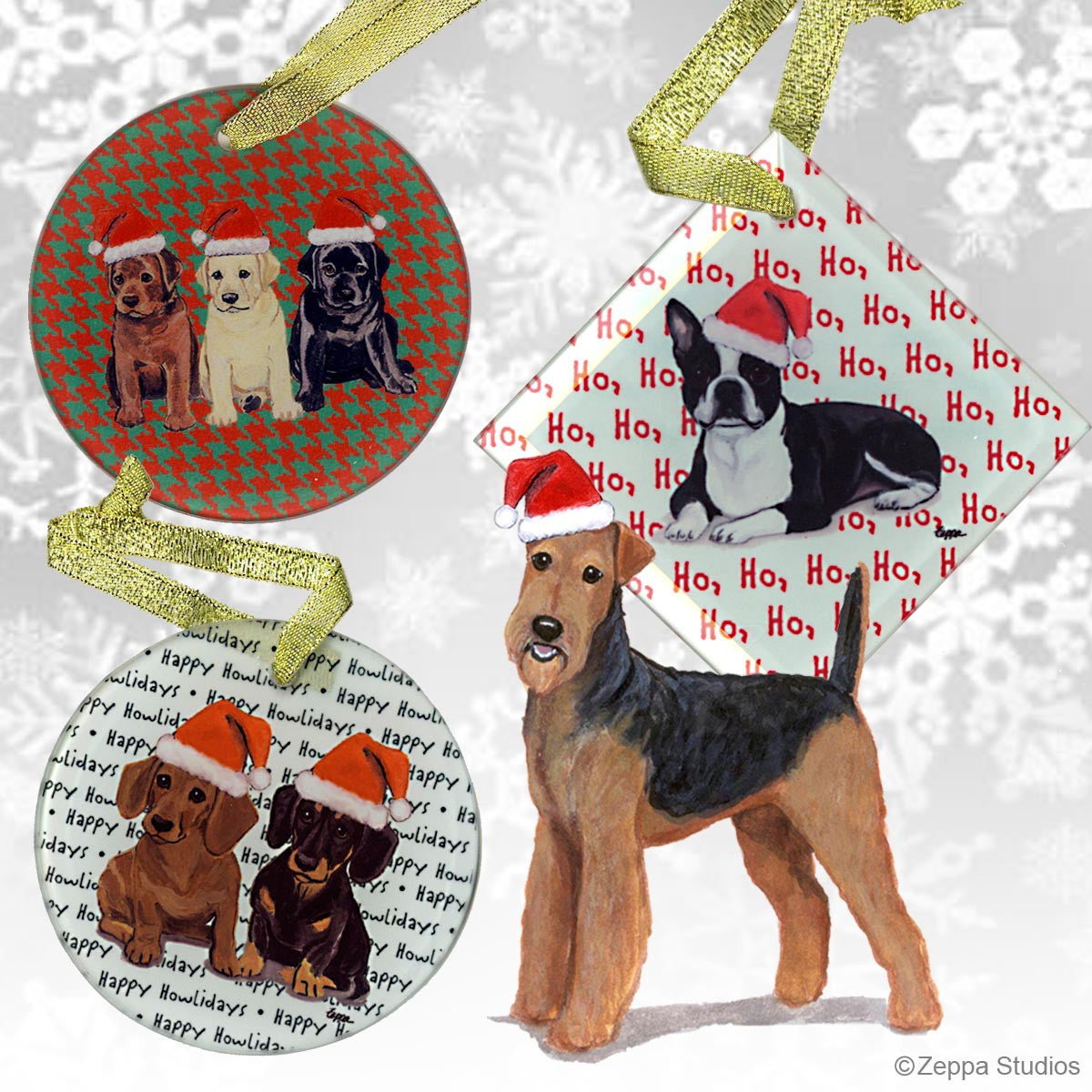 FurChildren Glass Christmas Ornaments - Airedale Terrier