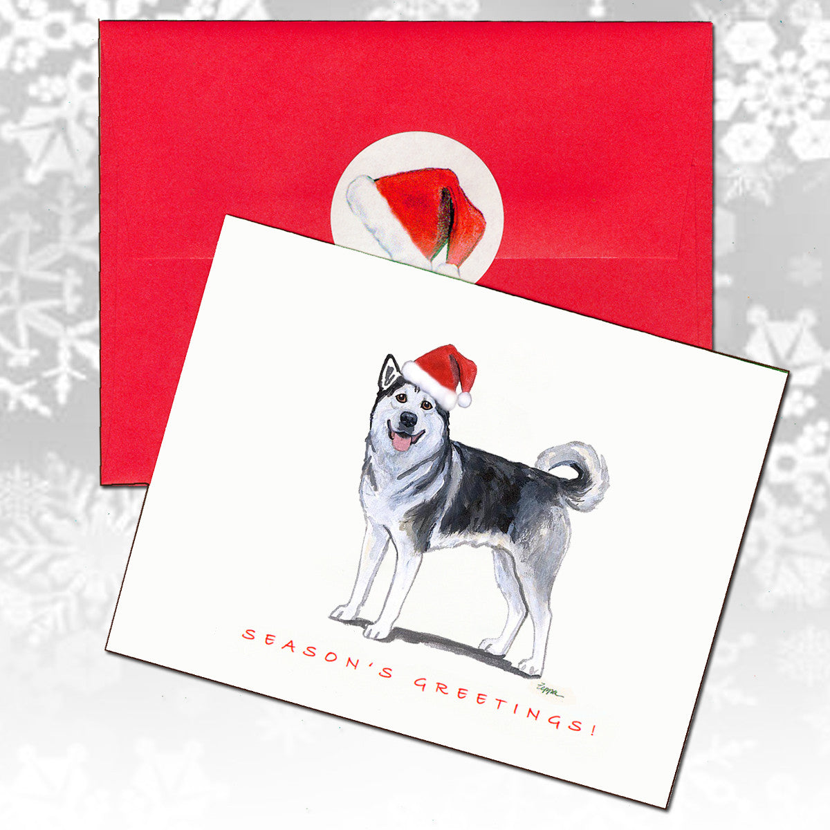 Alaskan Malamute Christmas Cards