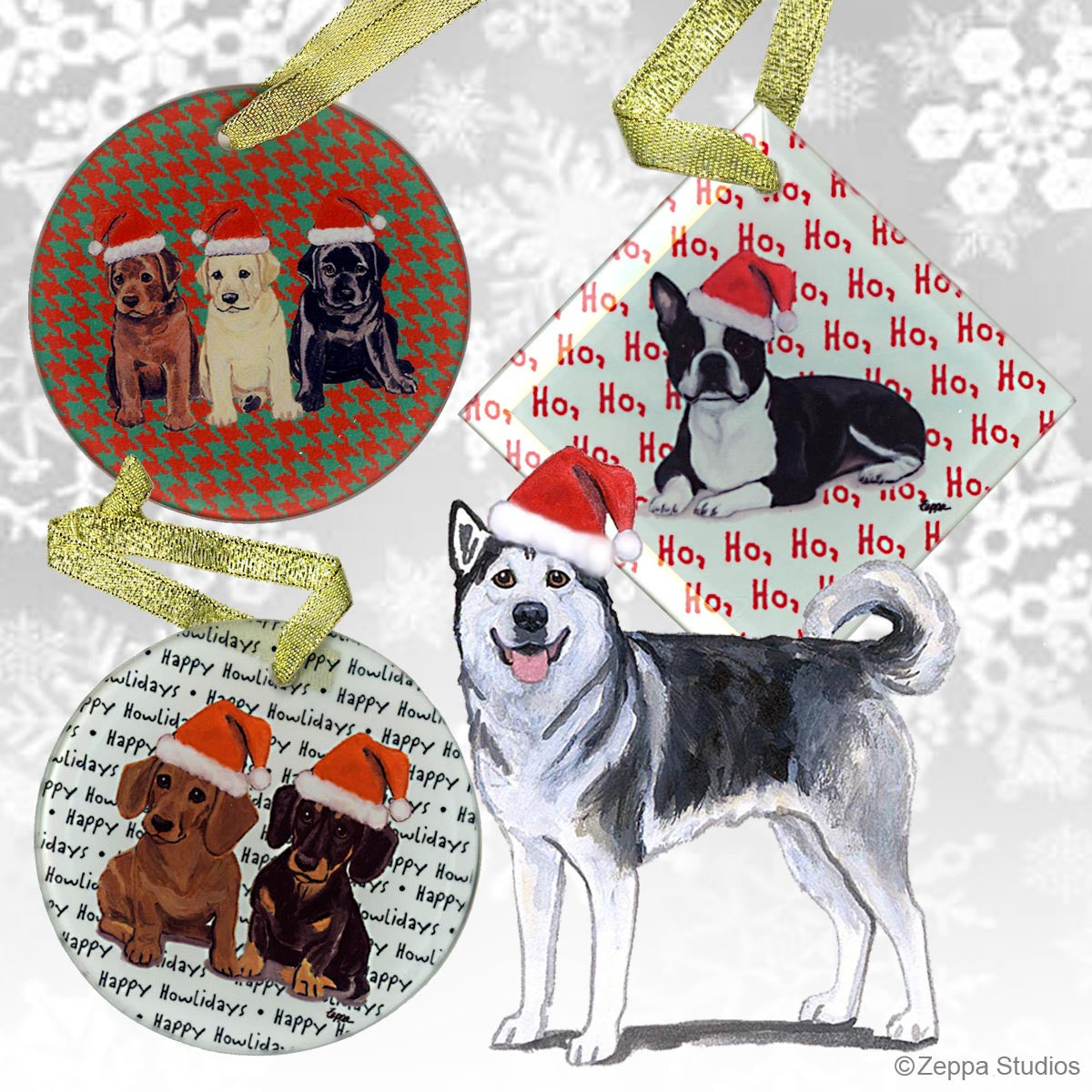 Fur Children Alaskan Malamute Christmas Ornaments
