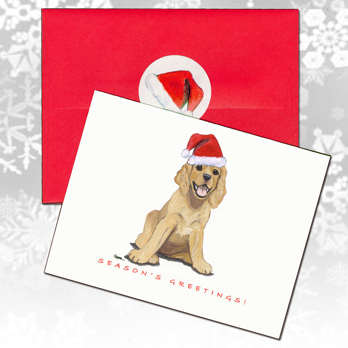 American Cocker Spaniel Puppy Christmas Cards