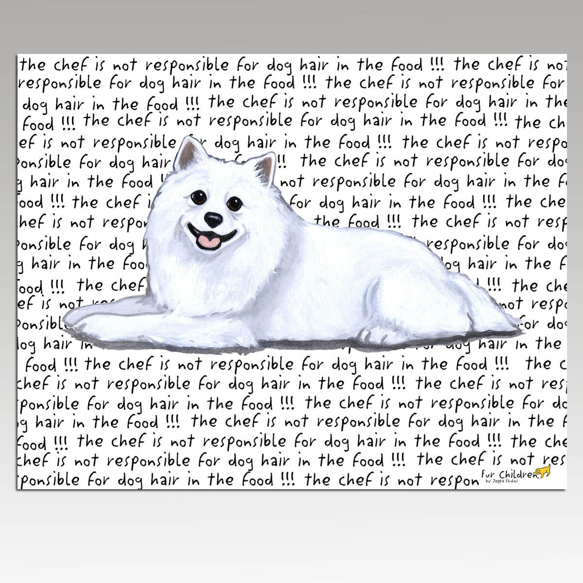 American Eskimo Dog Message Cutting Board - Rectangular