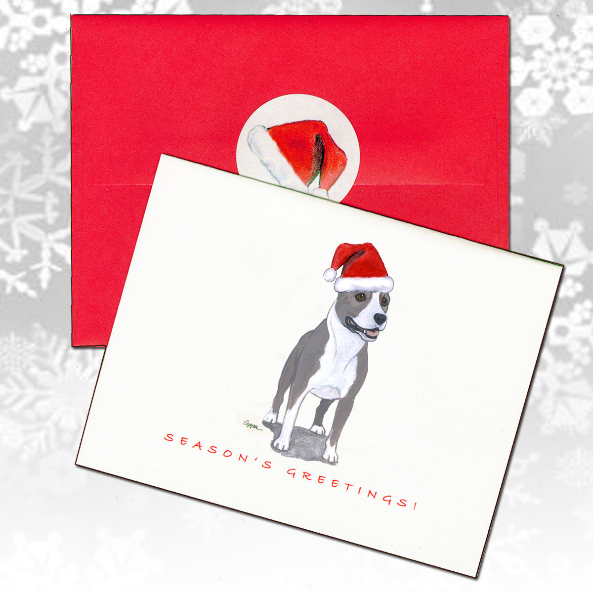American Staffordshire Terrier Christmas Cards