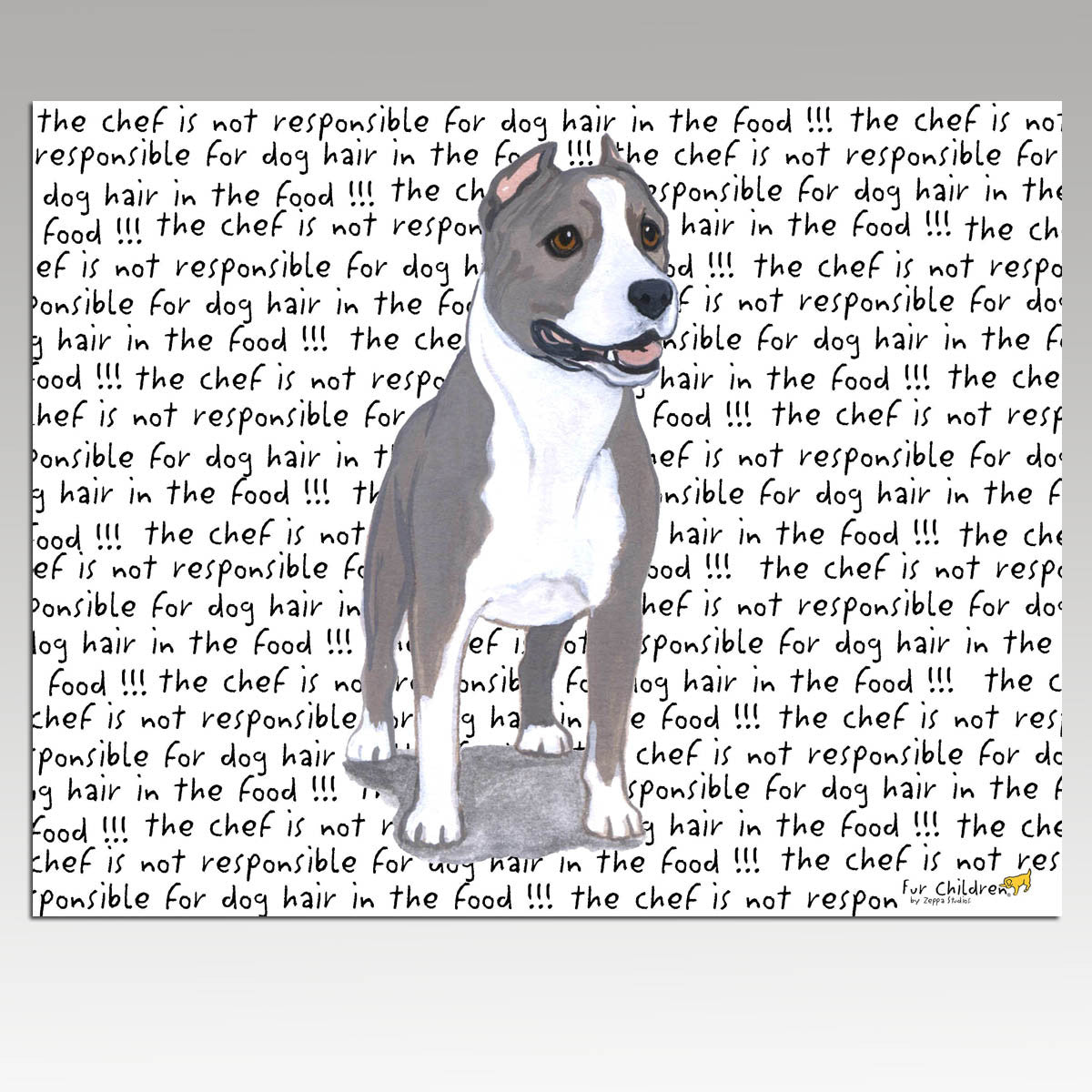 American Staffordshire Terrier Message Cutting Board - Rectangular