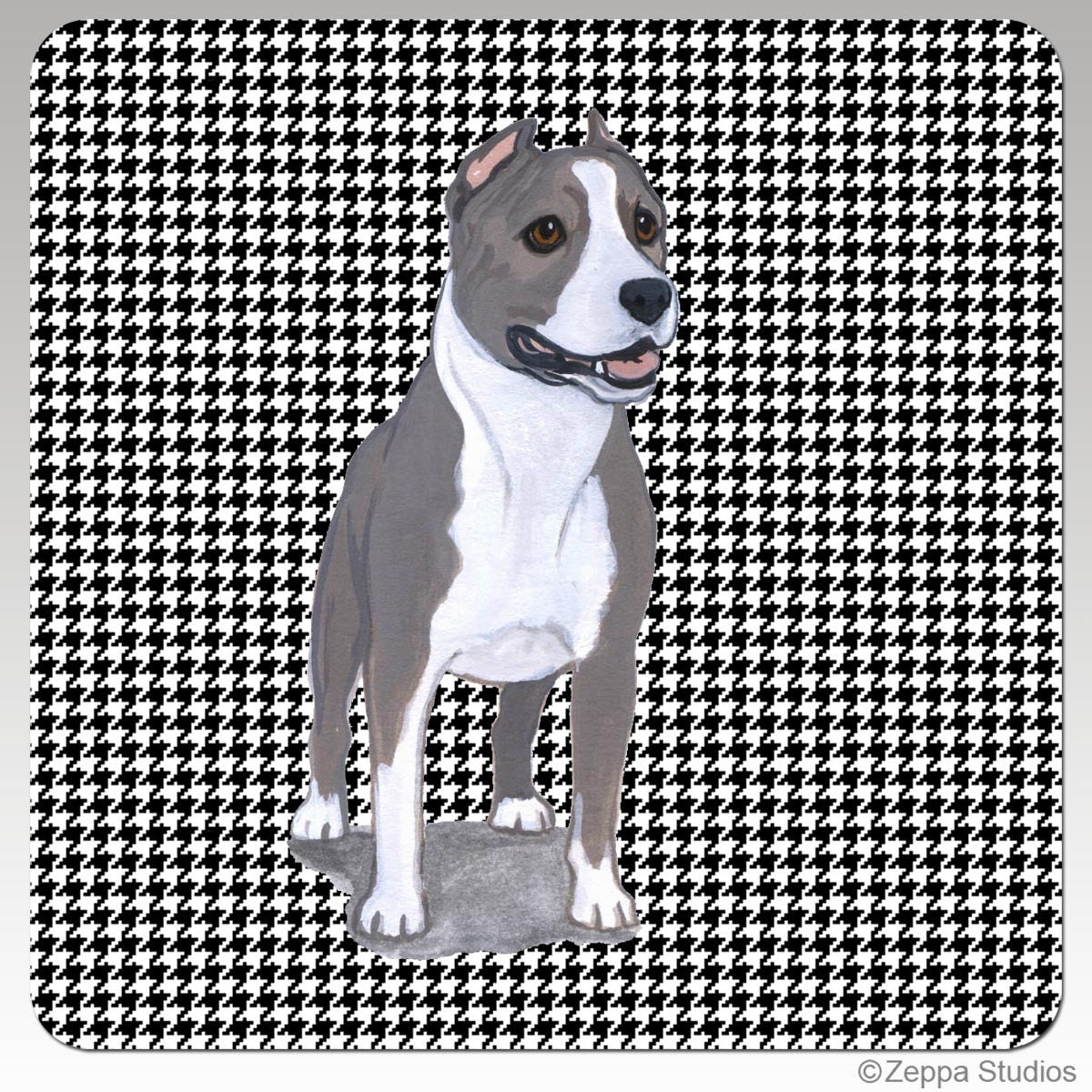 American Staffordshire Terrier Houndzstooth Coasters
