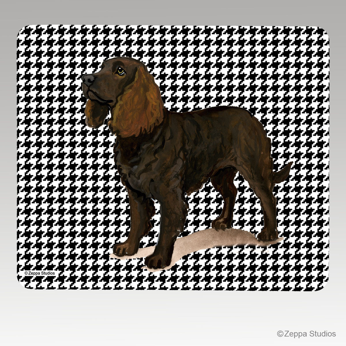 American Water Spaniel Houndstooth Mouse Pad