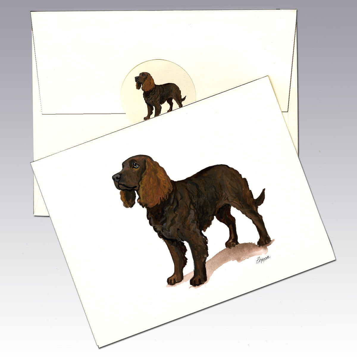 American Water Spaniel Note Cards