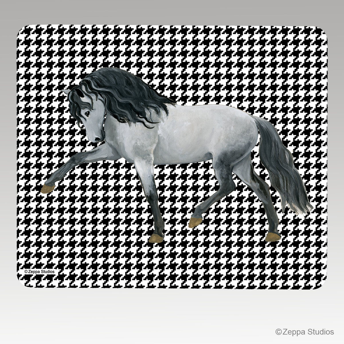 Andalusian Horse Houndstooth Mouse Pads