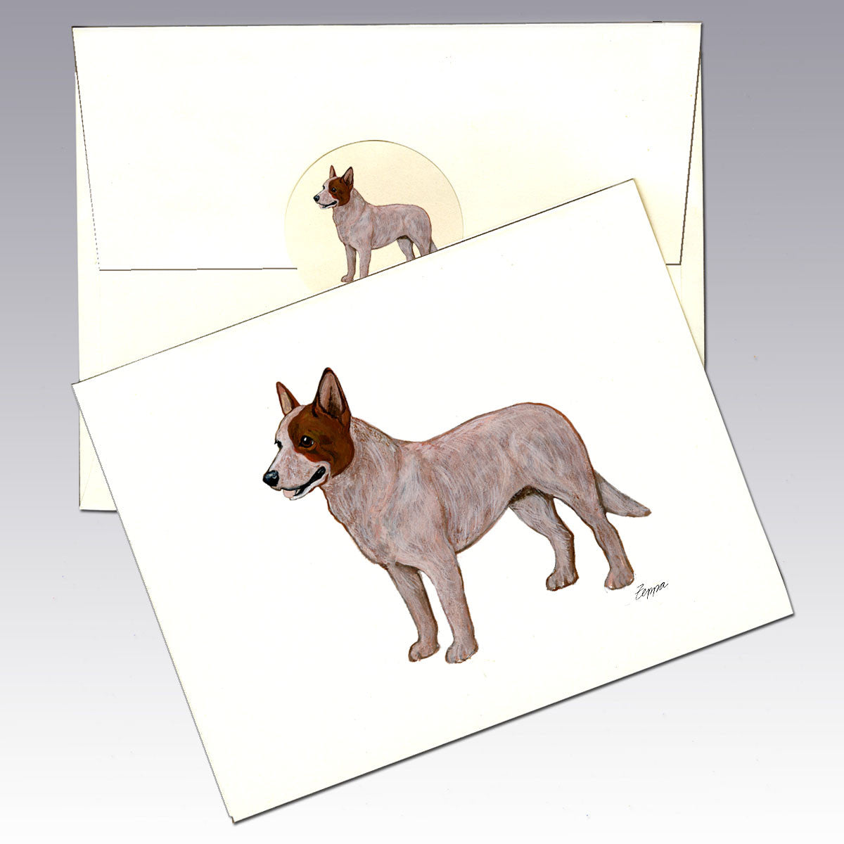 Australian Cattle Dog, Red Merle Note Cards