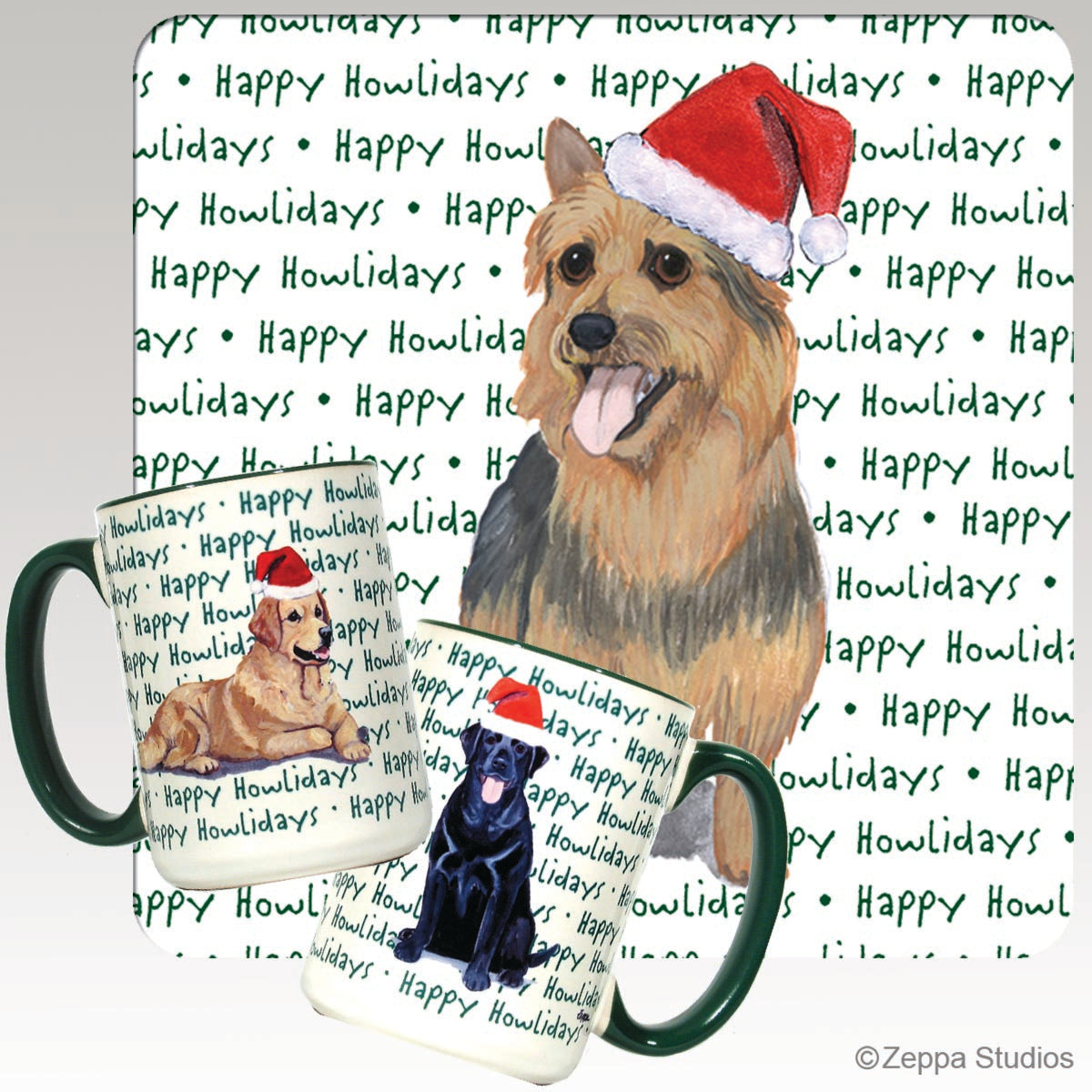 Australian Terrier Christmas Mugs