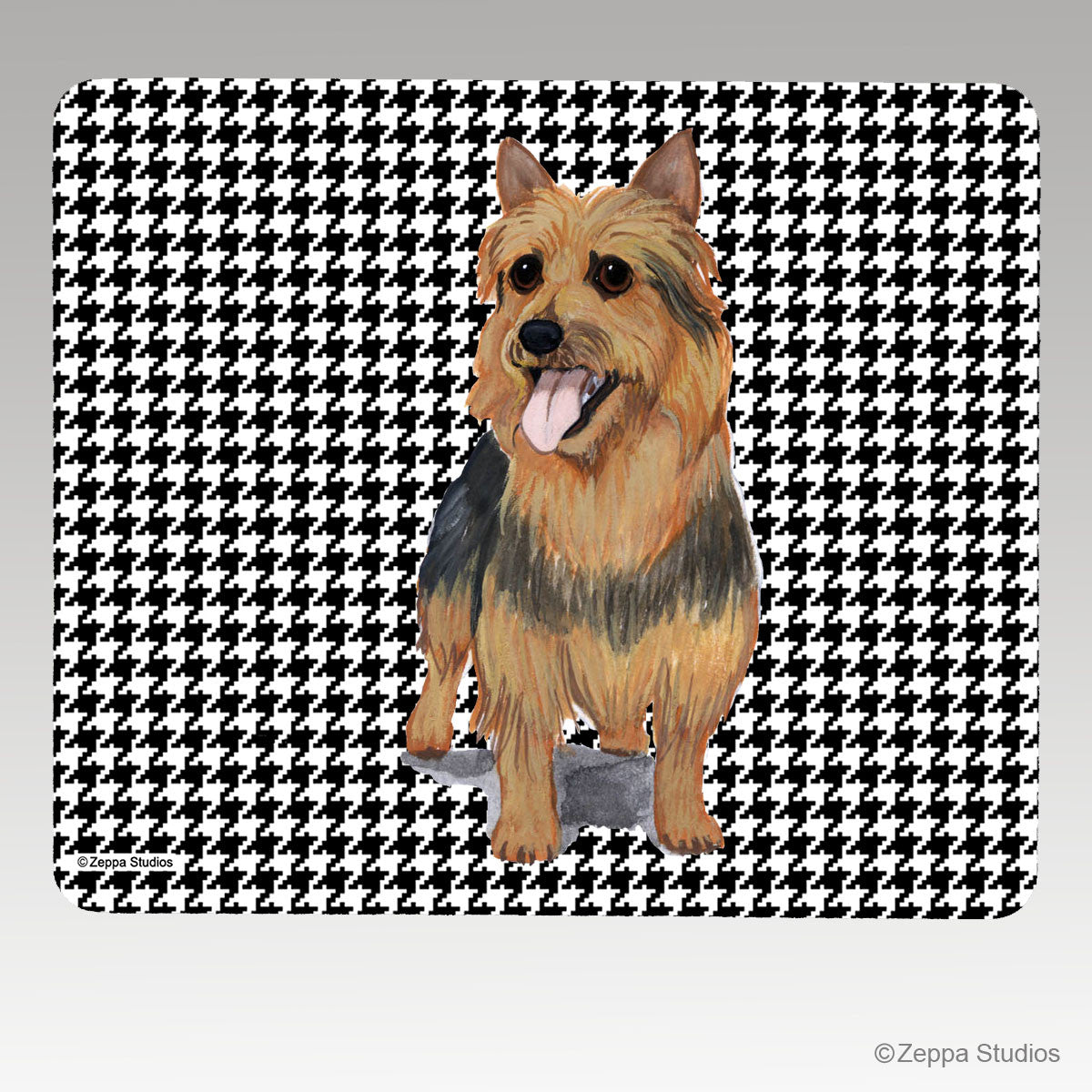 Australian Terrier Houndstooth Mouse Pad